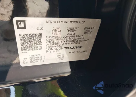 2020 Chevrolet Suburban 2Wd Ls from USA, damaged, VIN 1GNSCGKCXLR238669